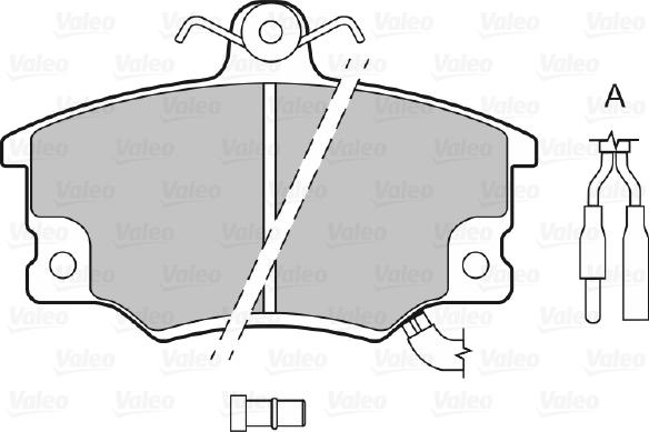 Valeo 598133 - Kit pastiglie freno, Freno a disco www.autoricambit.com