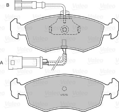 Valeo 598120 - Kit pastiglie freno, Freno a disco www.autoricambit.com