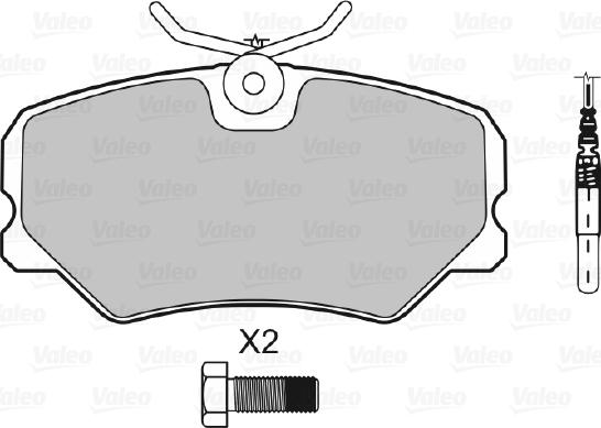 Valeo 598179 - Kit pastiglie freno, Freno a disco www.autoricambit.com