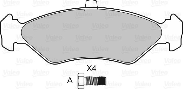 Valeo 598171 - Kit pastiglie freno, Freno a disco www.autoricambit.com