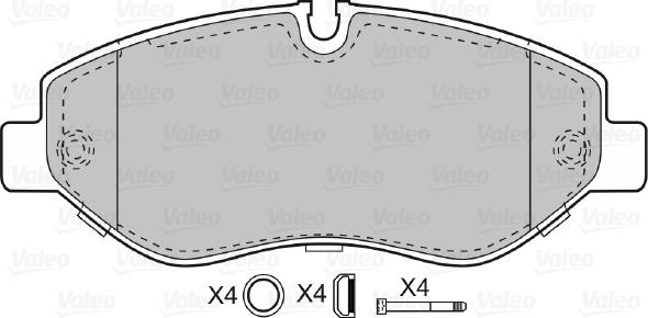 Valeo 598882 - Kit pastiglie freno, Freno a disco www.autoricambit.com