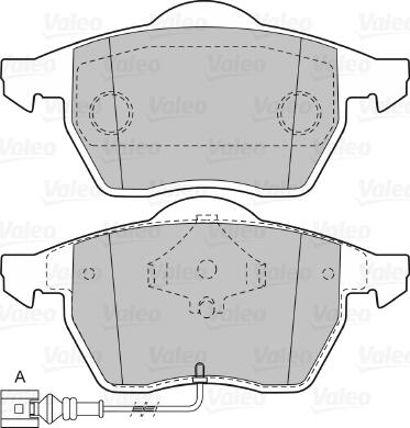 Valeo 598355 - Kit pastiglie freno, Freno a disco www.autoricambit.com