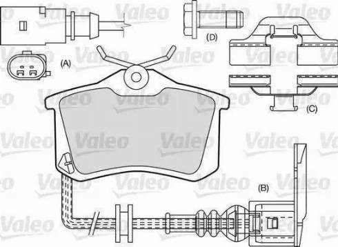 Valeo 540490 - Kit pastiglie freno, Freno a disco www.autoricambit.com