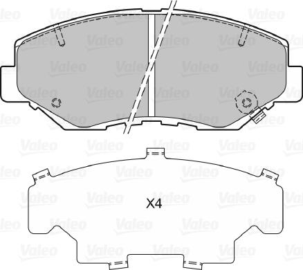 Valeo 598757 - Kit pastiglie freno, Freno a disco www.autoricambit.com