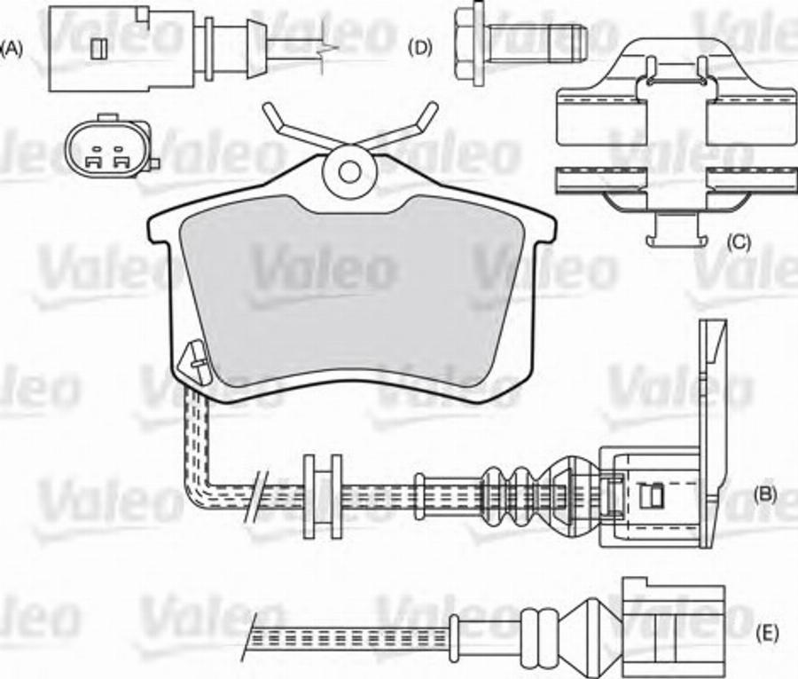 Valeo 540 448 - Kit pastiglie freno, Freno a disco www.autoricambit.com