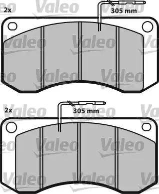 Valeo 541600 - Kit pastiglie freno, Freno a disco www.autoricambit.com