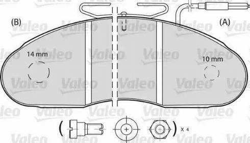 Valeo 541652 - Kit pastiglie freno, Freno a disco www.autoricambit.com