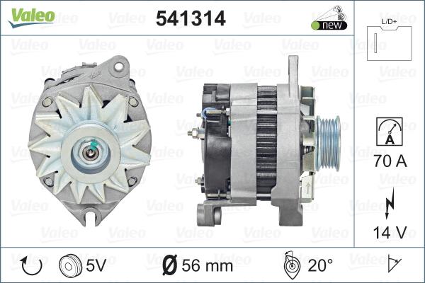 Valeo 541314 - Alternatore www.autoricambit.com