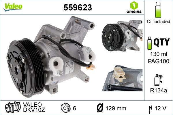 Valeo 559623 - Compressore, Climatizzatore www.autoricambit.com