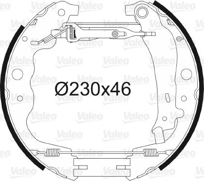 Valeo 554901 - Kit freno, freni a tamburo www.autoricambit.com