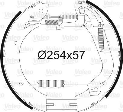 Valeo 554907 - Kit freno, freni a tamburo www.autoricambit.com