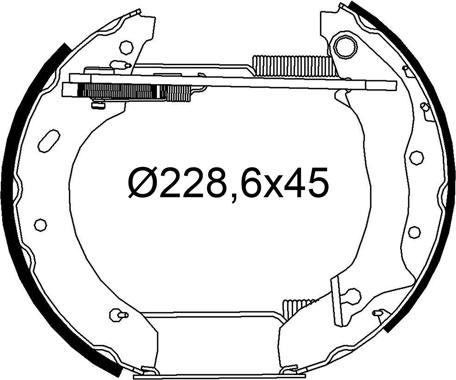 Valeo 554973 - Kit freno, freni a tamburo www.autoricambit.com