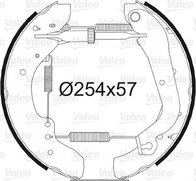 Valeo 554565 - Kit freno, freni a tamburo www.autoricambit.com