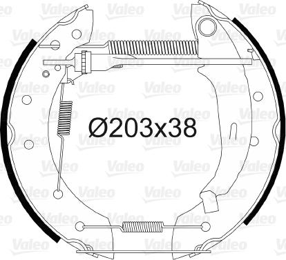 Valeo 554698 - Kit freno, freni a tamburo www.autoricambit.com