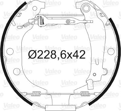 Valeo 554640 - Kit freno, freni a tamburo www.autoricambit.com