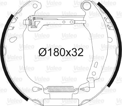 Valeo 554643 - Kit freno, freni a tamburo www.autoricambit.com