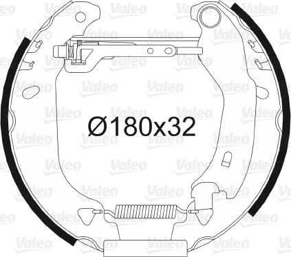 Valeo 554674 - Kit freno, freni a tamburo www.autoricambit.com