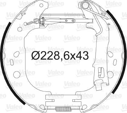 Valeo 554890 - Kit freno, freni a tamburo www.autoricambit.com