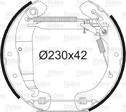 Valeo 554844 - Kit freno, freni a tamburo www.autoricambit.com