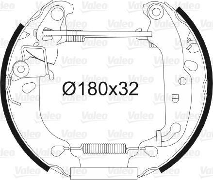 Valeo 554843 - Kit freno, freni a tamburo www.autoricambit.com