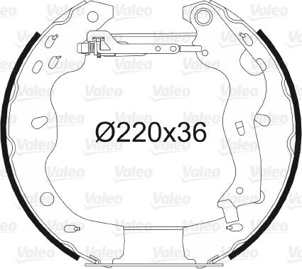 Valeo 554854 - Kit freno, freni a tamburo www.autoricambit.com