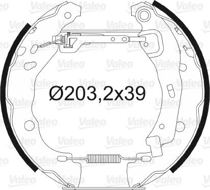 Valeo 554851 - Kit freno, freni a tamburo www.autoricambit.com