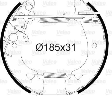 Valeo 554806 - Kit freno, freni a tamburo www.autoricambit.com