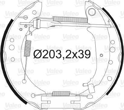 Valeo 554885 - Kit freno, freni a tamburo www.autoricambit.com