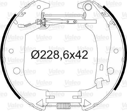 Valeo 554888 - Kit freno, freni a tamburo www.autoricambit.com