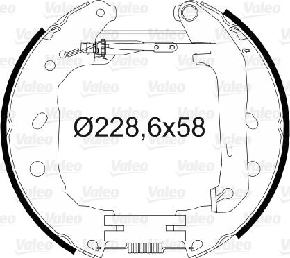 Valeo 554830 - Kit freno, freni a tamburo www.autoricambit.com