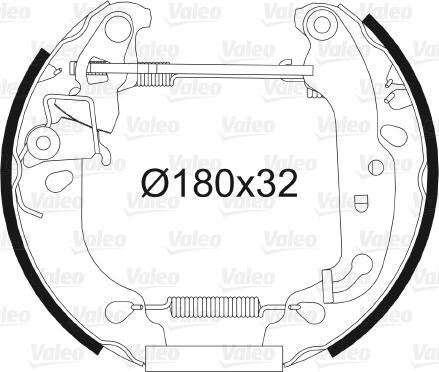 Valeo 554826 - Kit freno, freni a tamburo www.autoricambit.com