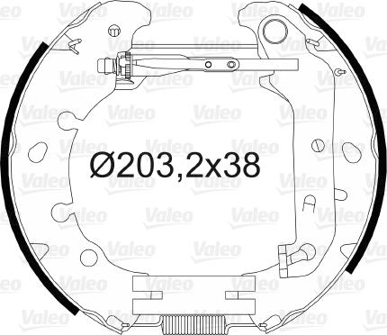 Valeo 554827 - Kit freno, freni a tamburo www.autoricambit.com