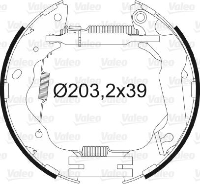 Valeo 554876 - Kit freno, freni a tamburo www.autoricambit.com