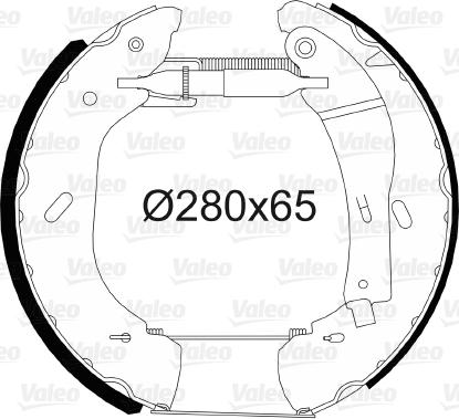 Valeo 554872 - Kit freno, freni a tamburo www.autoricambit.com