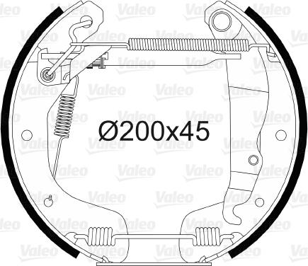 Valeo 554794 - Kit freno, freni a tamburo www.autoricambit.com