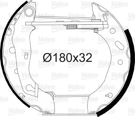 Valeo 554741 - Kit freno, freni a tamburo www.autoricambit.com