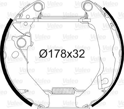 Valeo 554742 - Kit freno, freni a tamburo www.autoricambit.com