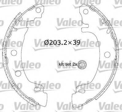 Valeo 554702 - Kit freno, freni a tamburo www.autoricambit.com