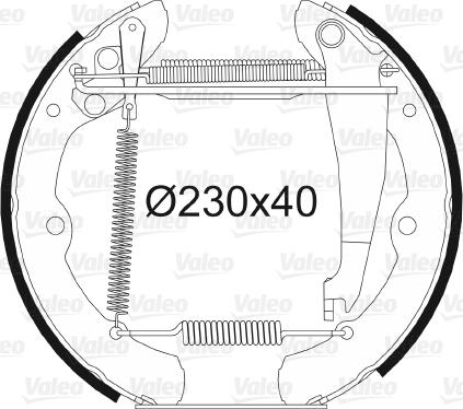 Valeo 554784 - Kit freno, freni a tamburo www.autoricambit.com