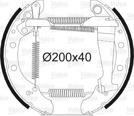 Valeo 554781 - Kit freno, freni a tamburo www.autoricambit.com