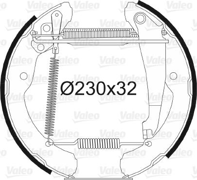 Valeo 554731 - Kit freno, freni a tamburo www.autoricambit.com