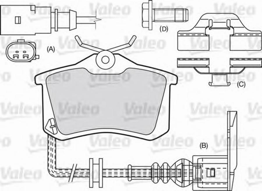 Valeo 551685 - Kit pastiglie freno, Freno a disco www.autoricambit.com