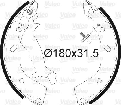 Valeo 564091 - Kit freno, freni a tamburo www.autoricambit.com