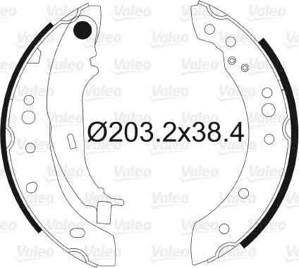 Valeo 564097 - Kit freno, freni a tamburo www.autoricambit.com