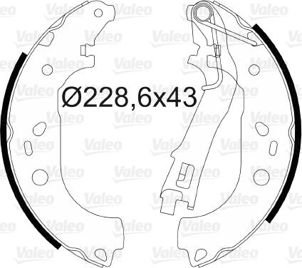 Valeo 564085 - Kit freno, freni a tamburo www.autoricambit.com