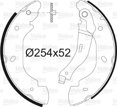 Valeo 564023 - Kit freno, freni a tamburo www.autoricambit.com