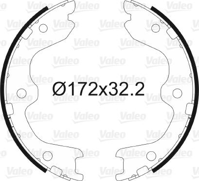 Valeo 564196 - Kit ganasce, Freno stazionamento www.autoricambit.com