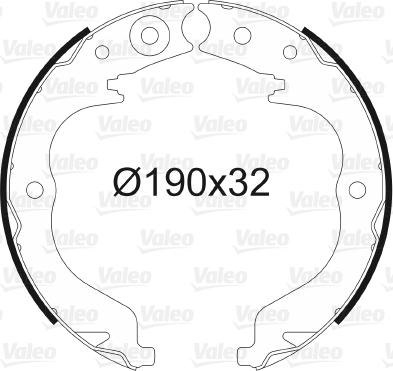 Valeo 564151 - Kit ganasce, Freno stazionamento www.autoricambit.com