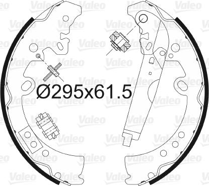 Valeo 564164 - Kit freno, freni a tamburo www.autoricambit.com