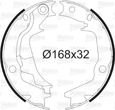 Valeo 564135 - Kit ganasce, Freno stazionamento www.autoricambit.com